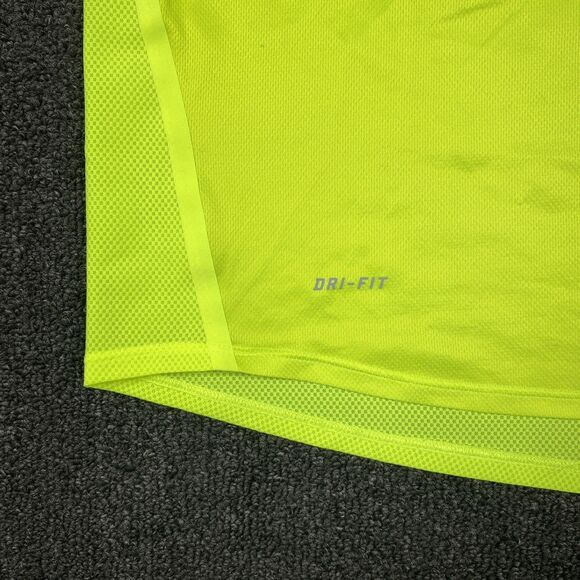 Nike Distance Singlet Sleeveless Neon Green Adult Singlet Size Large - Picture 3 of 6